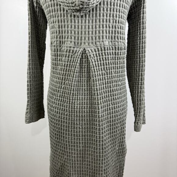 Mod-o-Doc Green Waffle Knit Hoodie Cardigan Sweater Coat XS Pockets 100% Cotton - Picture 9 of 13